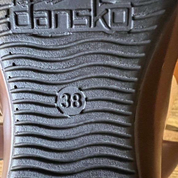 Womens Dansko Dee Brown Braided Leather Slides Sandals Size EU 38 US 7.5-8 M GUC - Picture 6 of 6